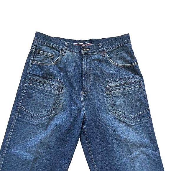 Phat Farm Y2K Mens Relaxed Fit Blue Denim Jeans Size 36W 33L - Picture 7 of 8